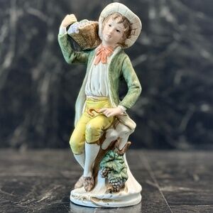 HOMCO Man with Basket of Grapes Figurine